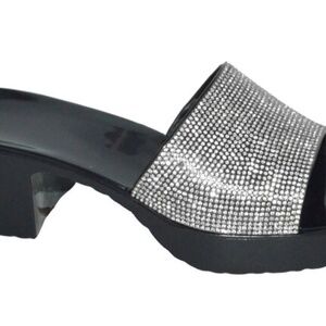 Women open toe jelly Slip On Heel slide Fashion sandal ds56